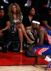 Jay-Z, Beyonce and LeBron James at the 2013 NBA All-Star Game