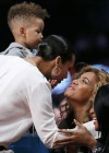 Beyonce, Jay-Z, Alicia Keys and her son Egypt Dean at the 2013 NBA All-Star Game