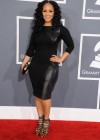 Erica Campbell (of Mary Mary) on the red carpet at the 2013 Grammy Awards