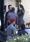 Khloe Kardashian with Kevin Hart on the set of “The Real Husbands of Hollywood”