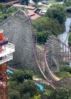 Texas Giant Roller Coaster at Six Flags Over Texas: Aerial view