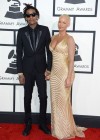 Wiz Khalifa & Amber Rose on the red carpet of the 2014 Grammy Awards