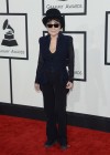 Yoko Ono on the red carpet of the 2014 Grammy Awards