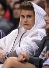 Justin Bieber at L.A. Clippers vs. OKC Thunder Game in Los Angeles (Game 4 of the 2014 NBA Playoffs)