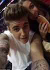 Justin Bieber & his mom Patti Mallette at L.A. Clippers vs. OKC Thunder Game in Los Angeles (Game 4 of the 2014 NBA Playoffs)