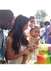 Kanye West & Kim Kardashian with Baby North at her 1st Birthday Party