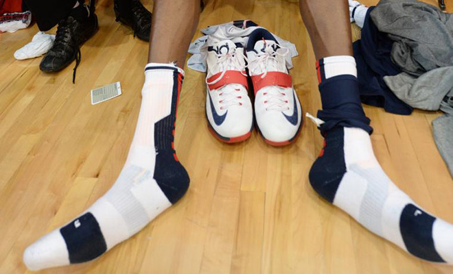 kevin durant no shoes