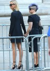 Giuliana Rancic & Kelly Osbourne outside Joan Rivers’ funeral in NYC