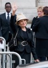 Barbara Walters outside Joan Rivers’ funeral in NYC