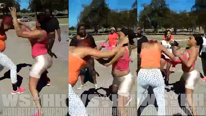 Ratchet Video: 2 Pregnant Dallas Women Brawling in the Middle of the Street...