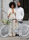 Solange & her husband Alan Ferguson at their wedding