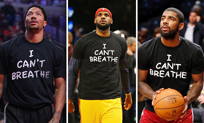 LeBron James, Kyrie Irving Wear 'I Can't Breathe' Shirts - WSJ