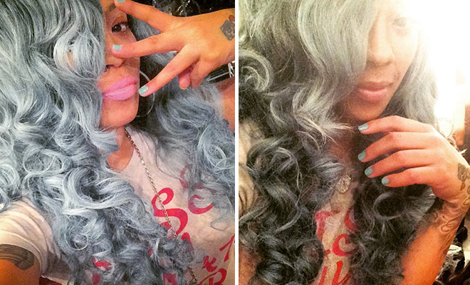 4. "Celebrities Rocking the Blue Gray Hair Trend" - wide 3