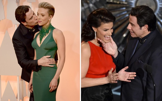 Why Was John Travolta Being So Weird With Women At The 2015 Oscars 4894