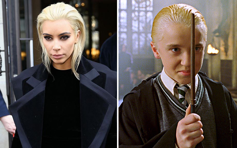 Kim Kardashian's New Blonde Hair Makes Her Look Like Draco Malfoy from Harry  Potter