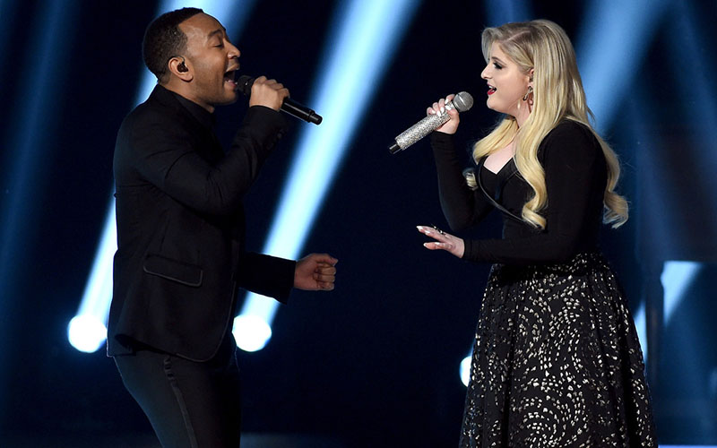 2015 Billboard Music Awards Meghan Trainor And John Legend