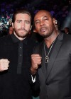 Jake Gyllenhaal & film director Antoine Fuqua at the Floyd Mayweather vs. Manny Pacquiao Fight in Las Vegas