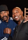 Denzel Washington and film director Antoine Fuqua  at the Floyd Mayweather vs. Manny Pacquiao Fight in Las Vegas
