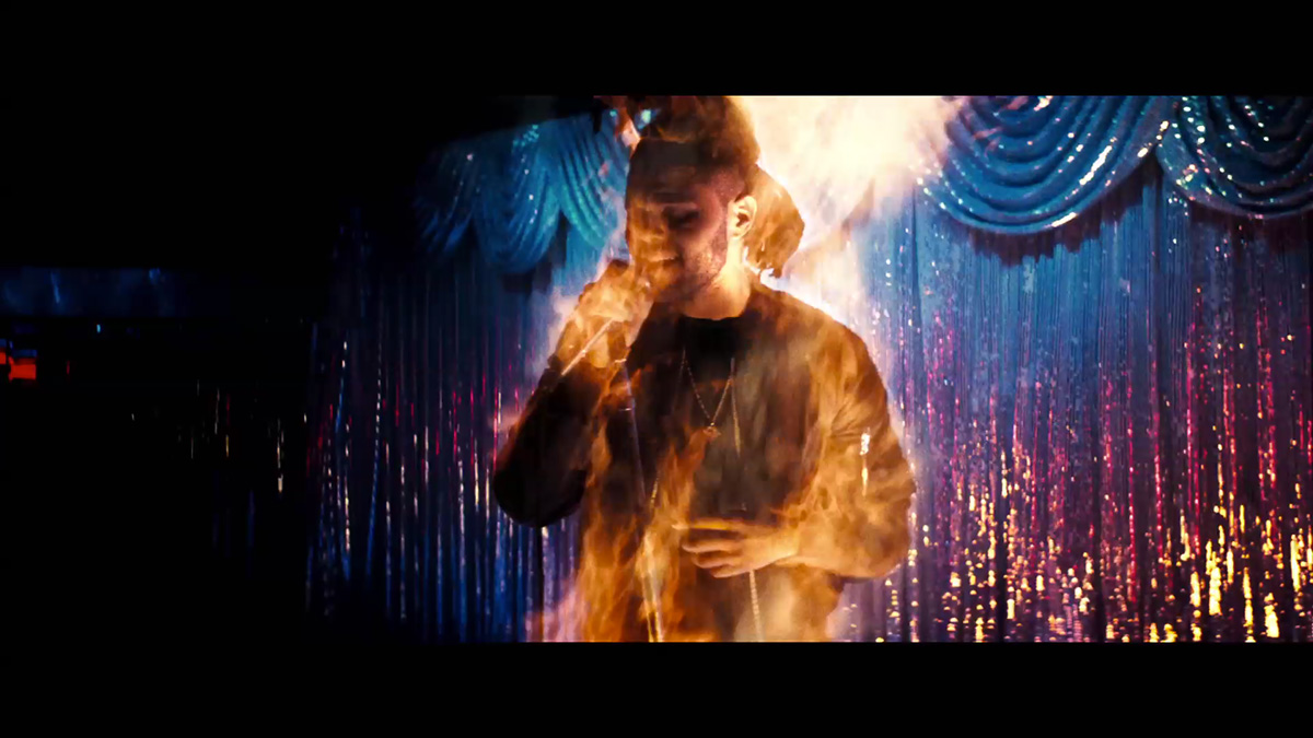 The Weeknd is Literally on Fire in "Can't Feel My Face" Video