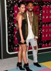 Miguel and his longtime girlfriend Nazanin Mandi on the red carpet of the 2015 MTV Video Music Awards