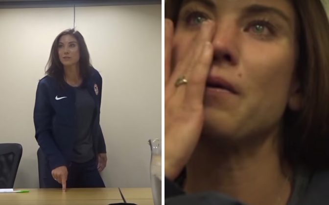 Watch Usa Goalie Hope Solo Flips Out After Hearing Shes Suspended And Her Contracts Been