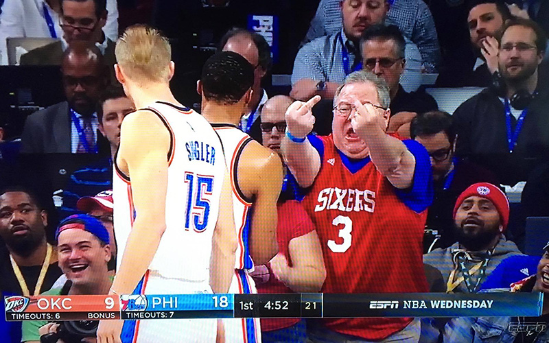 Should 76ers fan who flipped off Russell Westbrook ring the bell? – NBC  Sports Philadelphia