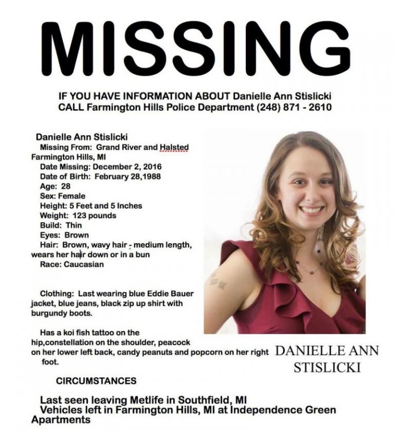 Danielle Stislicki Things to Know About the Missing (and Possibly