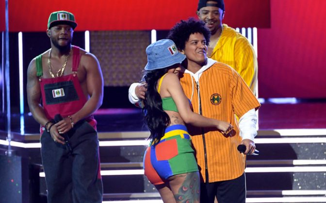 WATCH: Bruno Mars & Cardi B Perform "Finesse" At 2018 Grammys