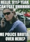 White Woman Calling 911 on Black People Meme