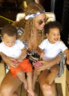 Beyoncé with twins Sir and Rumi Carter