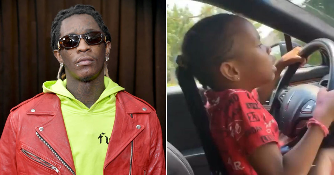 Young Thug Reacts to Video of His Underage Daughter Driving a Car "It