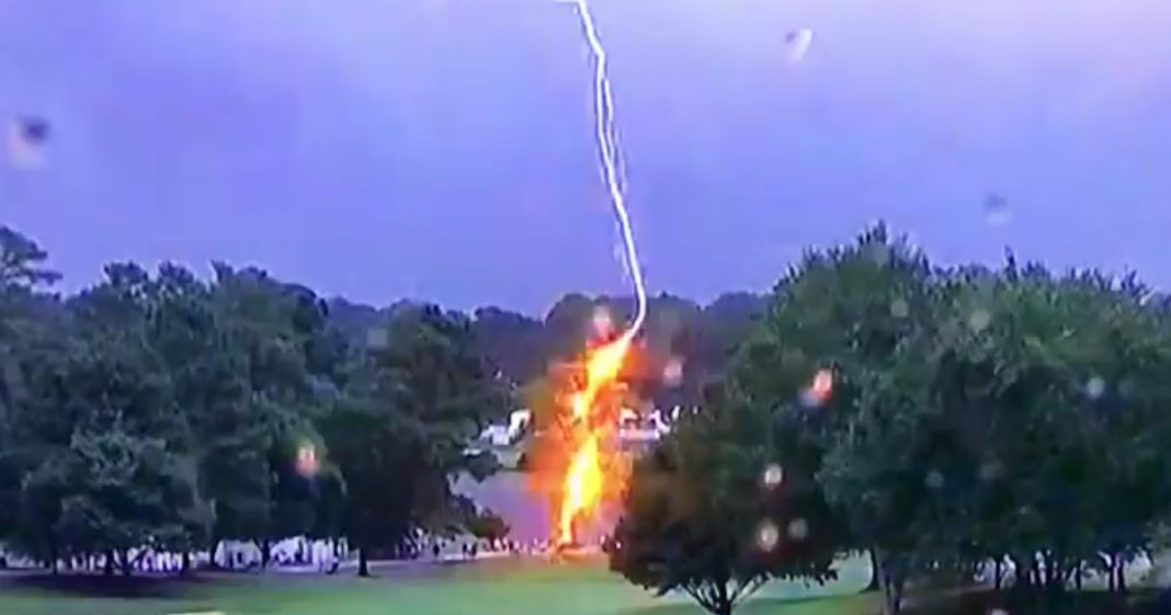 Shocking Video Shows Moment Lightning Strikes at PGA Tour Championship Injuring 6 People