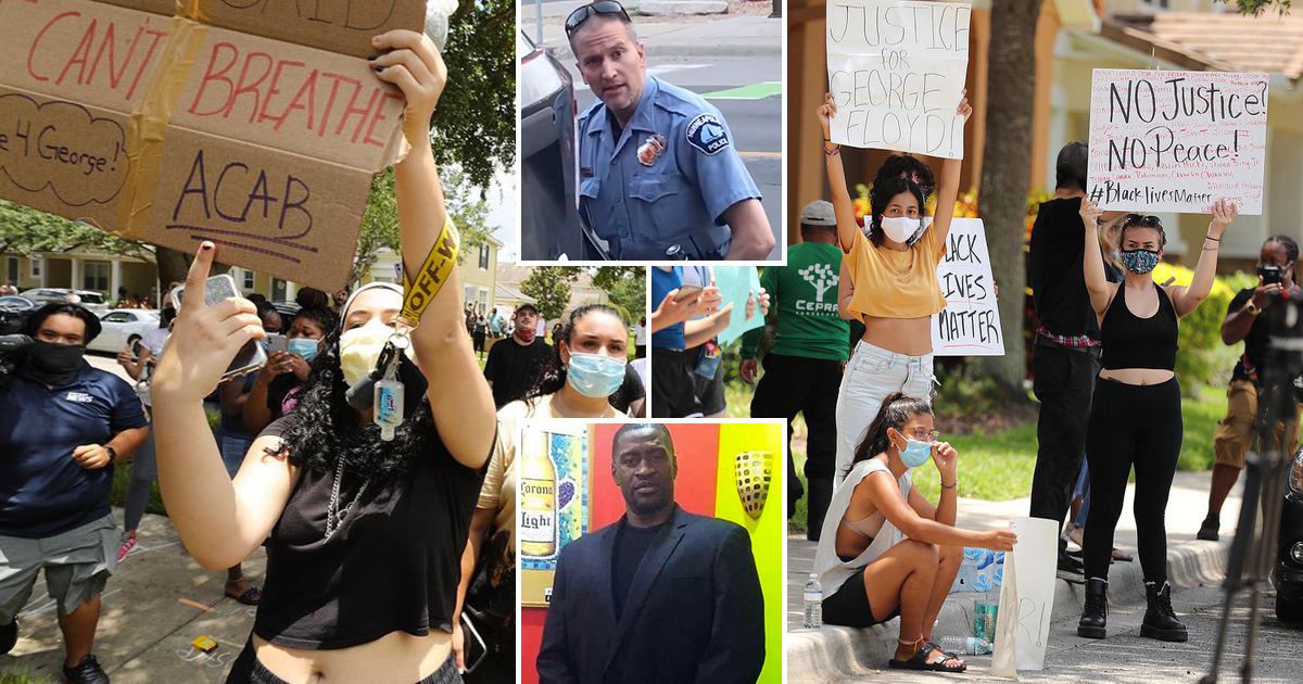 Protesters Swarm Killer Cop Derek Chauvin's Florida Home ...