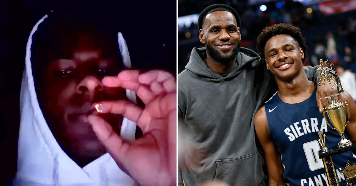 LeBron James' 15-Year-Old Son Bronny Goes Viral After Posting Video of Himself Smoking Weed