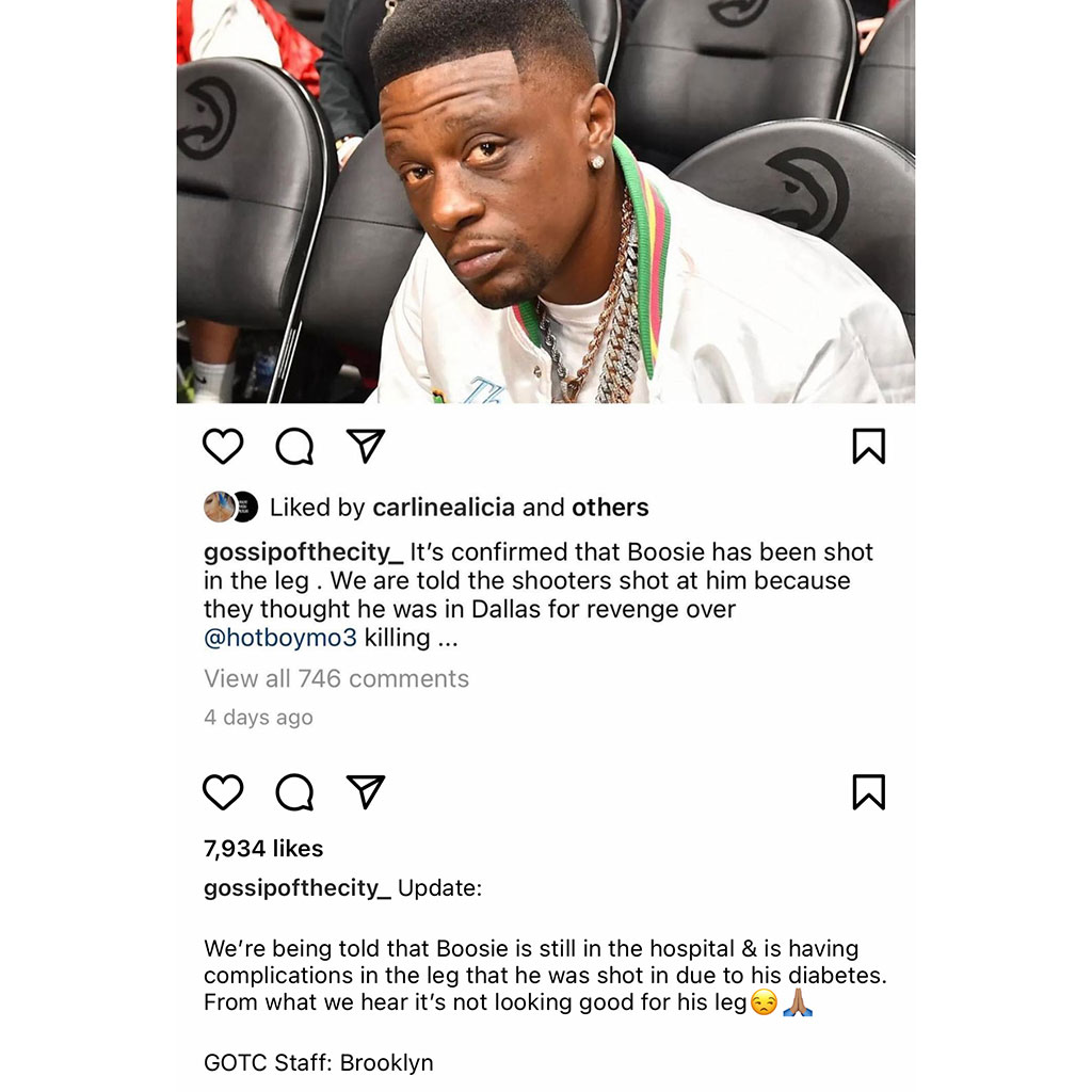 Boosie Badazz Still in the Hospital After Dallas Shooting, Leg Could Be ...